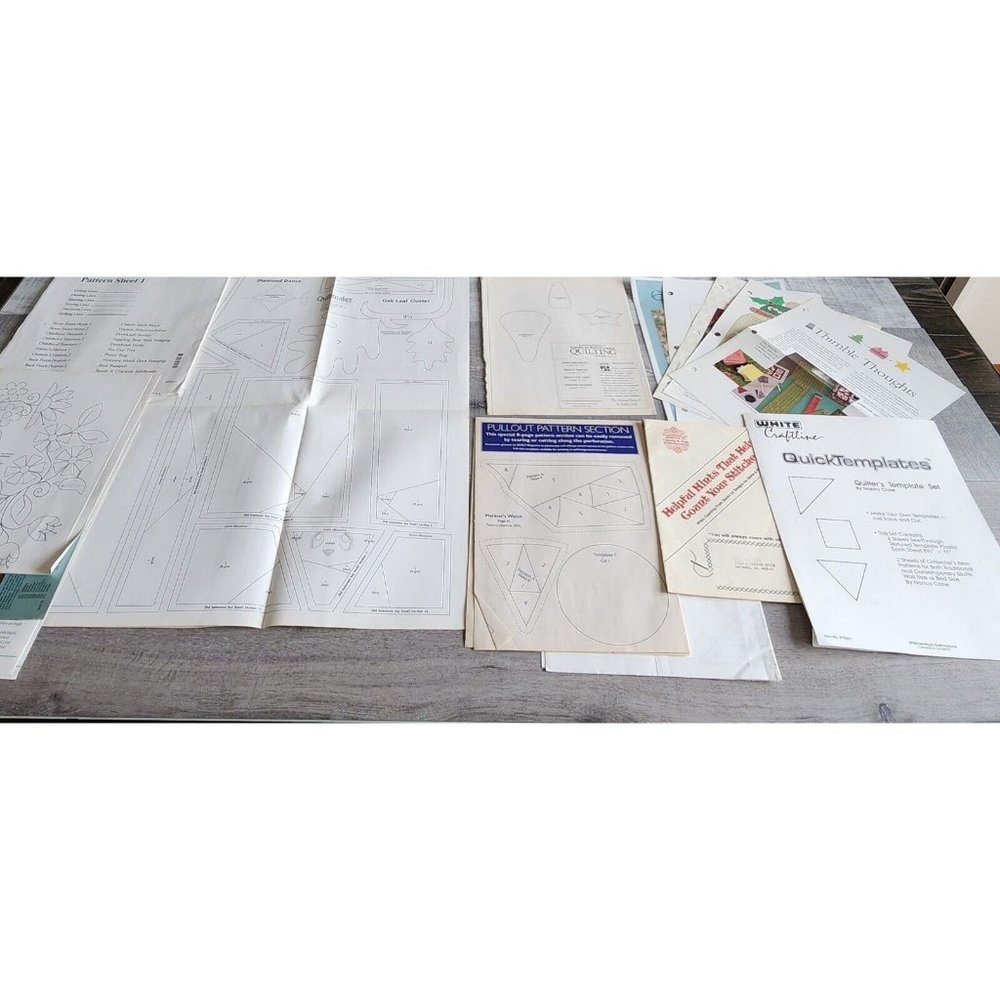 Vintage Lot of Quilt Patterns Quilting Template Good Houskeeping Quiltmaker #50